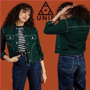 UNIF woody green denim jacket